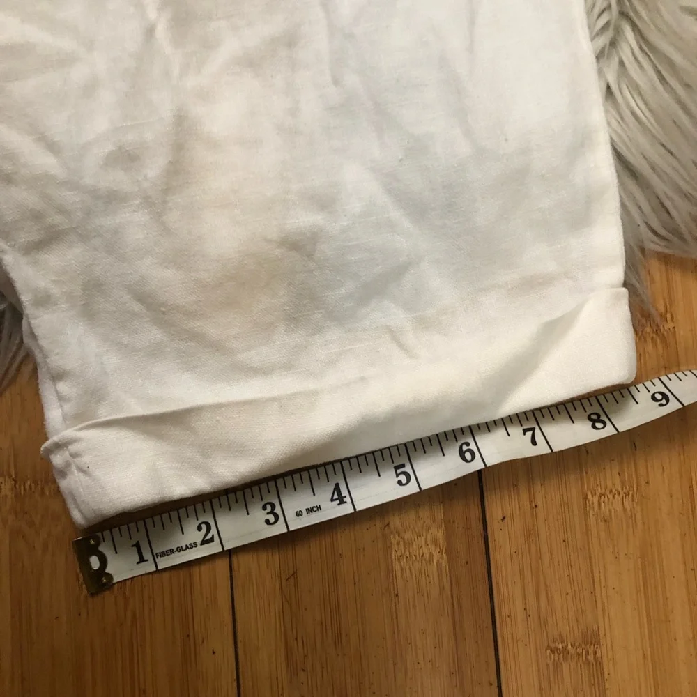 Lauren Ralph Lauren 100% Linen Coastal Grandma Straight Leg Womens Pants size 8